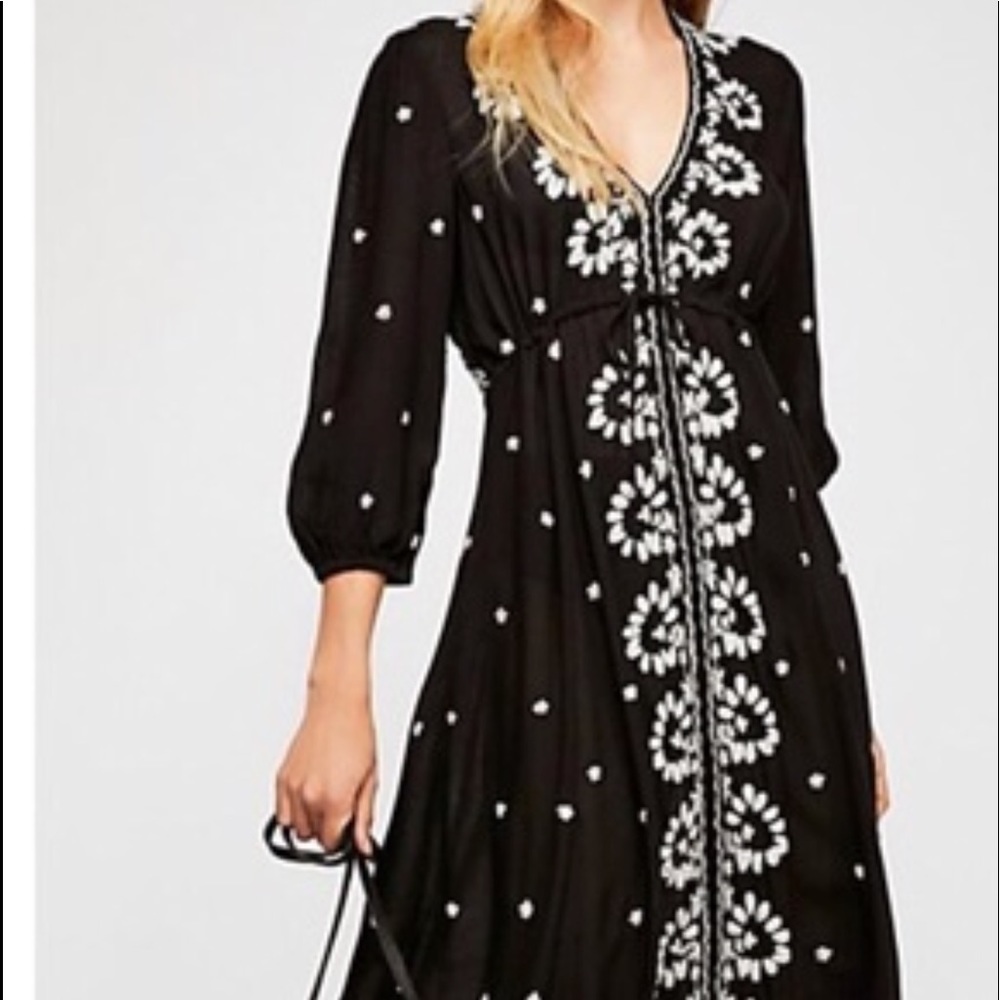 Free people Embroidered Fable Midi Dress - Picture 2 of 4